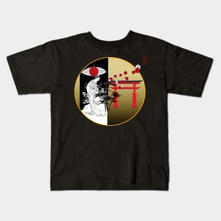 Japanese temple garden Kids T-Shirt